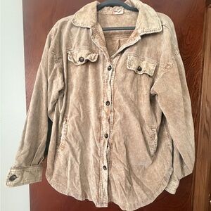 BiBi Tan Button Down Shirt